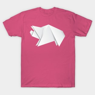 White origami pig T-Shirt